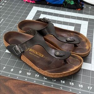 Birkenstock Black and Brown Women's Sandals